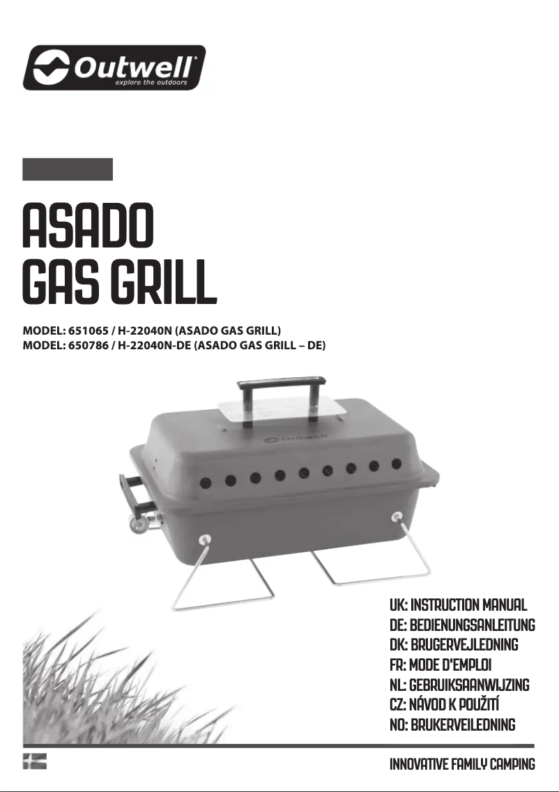 Image de la première page du manuel de l'appareil Asado