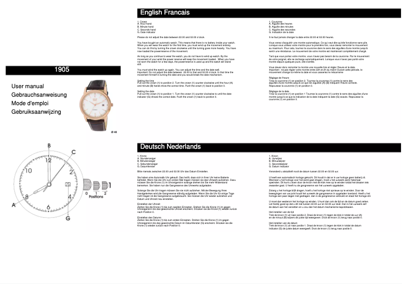 Image de la première page du manuel de l'appareil 1905