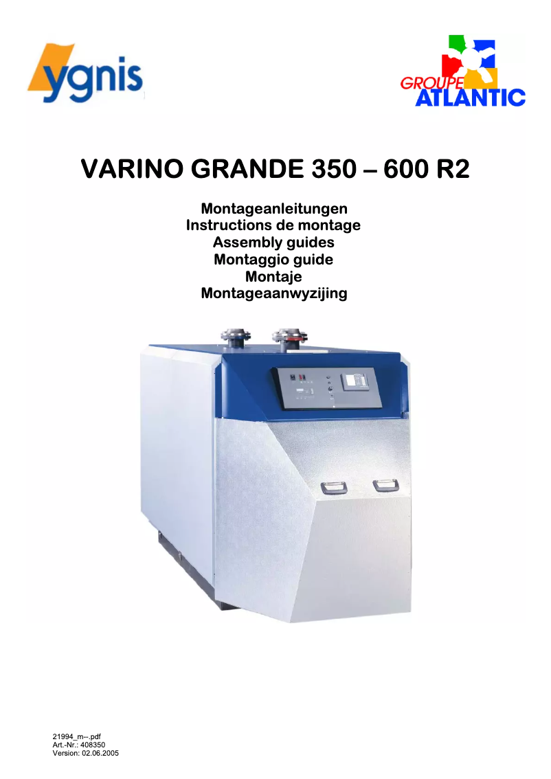 Page n°1 - Manuel utilisateur Ygnis Varino GRANDE