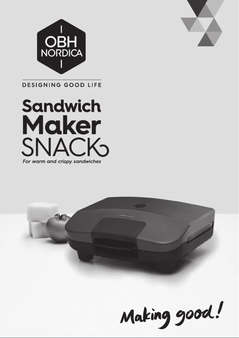 Page 1 de la notice Manuel utilisateur OBH Nordica Snack Black 6888