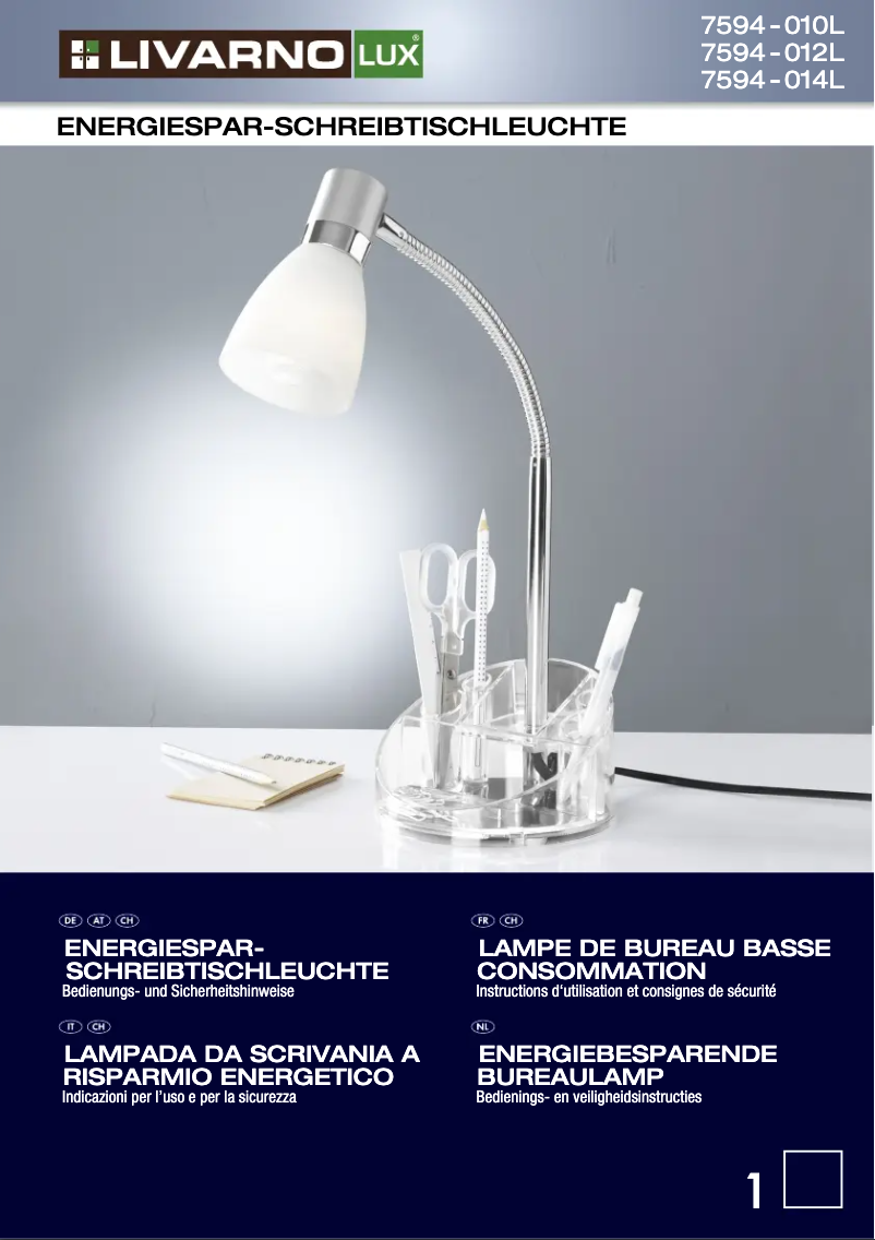 Image de la première page du manuel de l'appareil 7594-010L