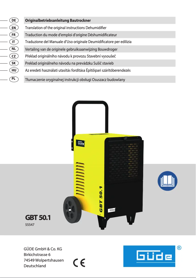 Page n°1 - Manuel utilisateur Güde GBT 50.1