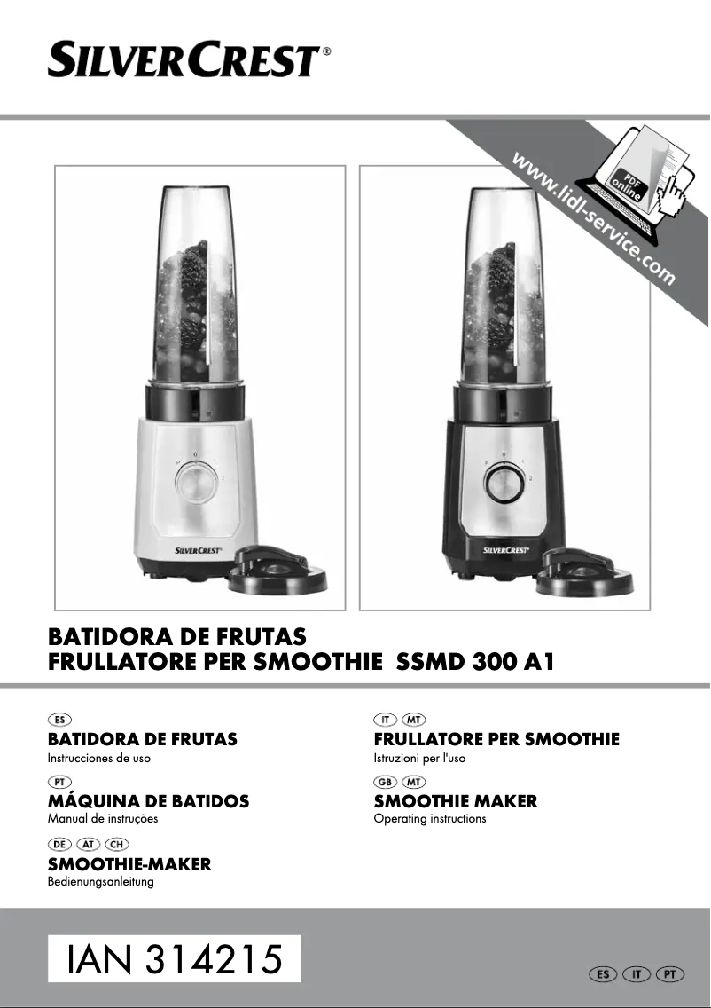 Page n°1 - Manuel utilisateur SilverCrest SSMD 300 A1