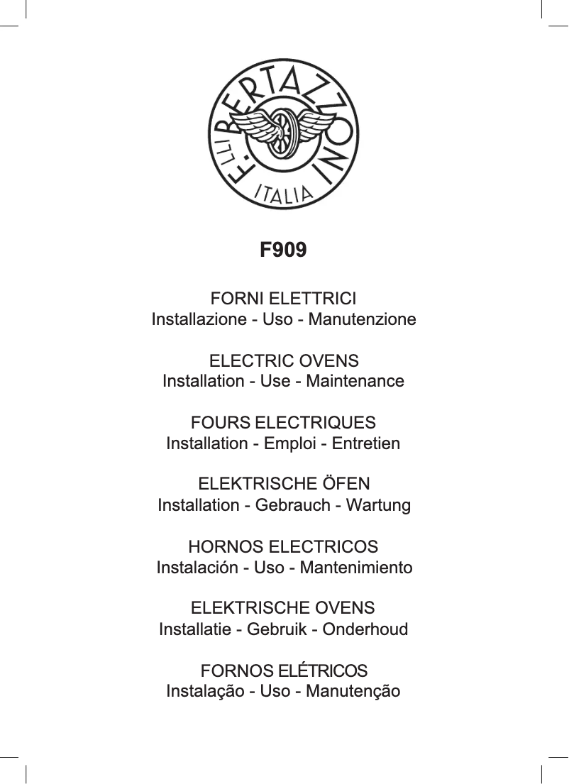 Page n°1 - Mode d'emploi Bertazzoni F909PROEKX