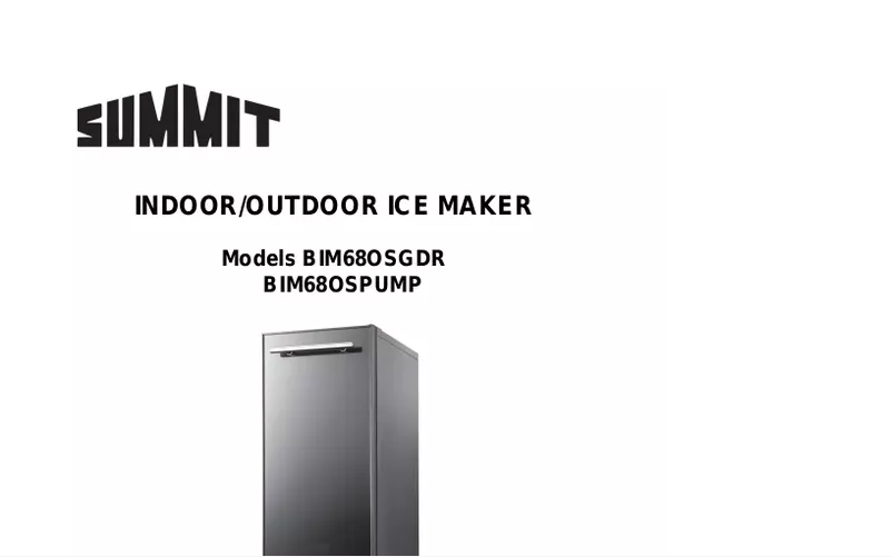 Page 1 of the manual User Manual Summit BIM68OSGDR