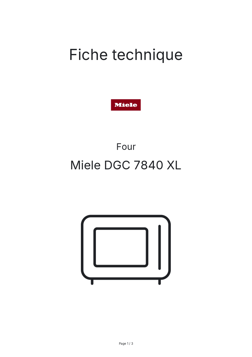Image de la première page du manuel de l'appareil DGC 7840 XL