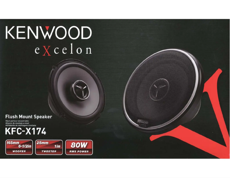 Page 1 de la notice Manuel utilisateur Kenwood Excelon KFC-X174