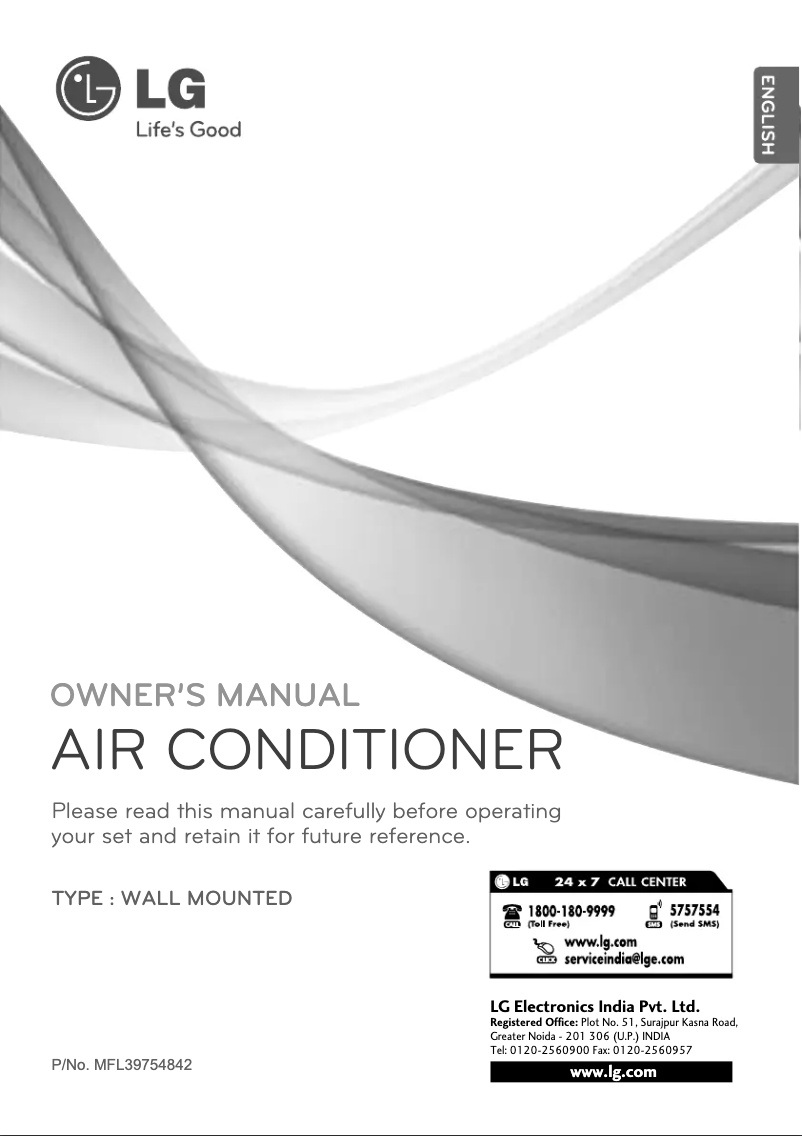 Page 1 de la notice Manuel utilisateur LG LSA6CG2VF1