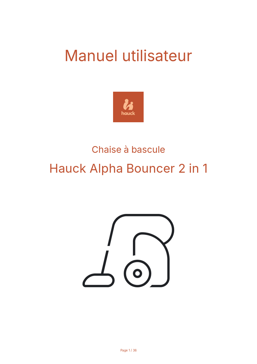 Image de la première page du manuel de l'appareil Alpha Bouncer 2 in 1