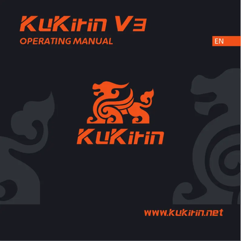 Page n°1 - Manuel utilisateur Kugoo KuKirin V3
