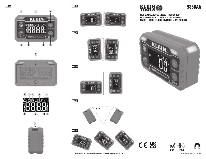 Page n°1 - Manuel utilisateur Klein Tools 935DAA