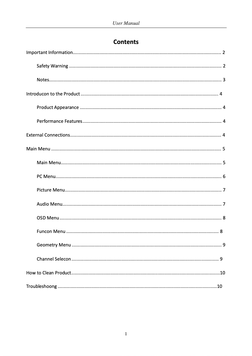 Image de la première page du manuel de l'appareil DHL24-F600