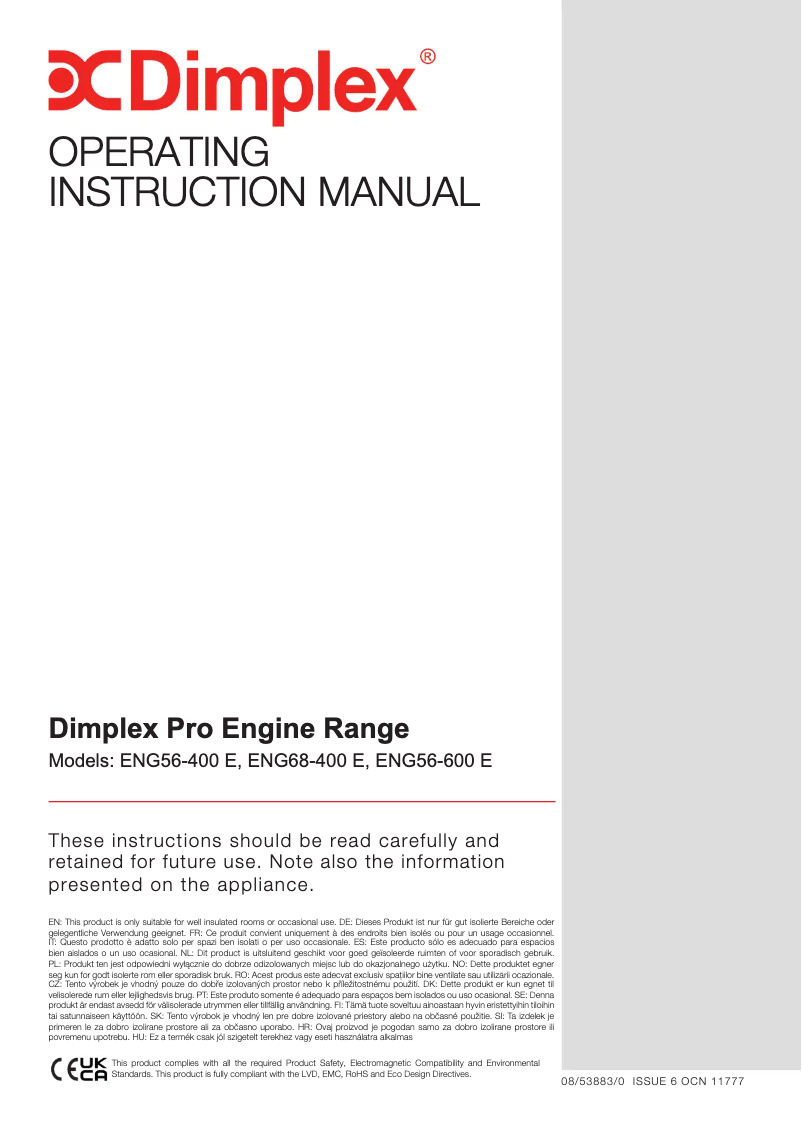 Page 1 de la notice Manuel utilisateur Dimplex CVA20