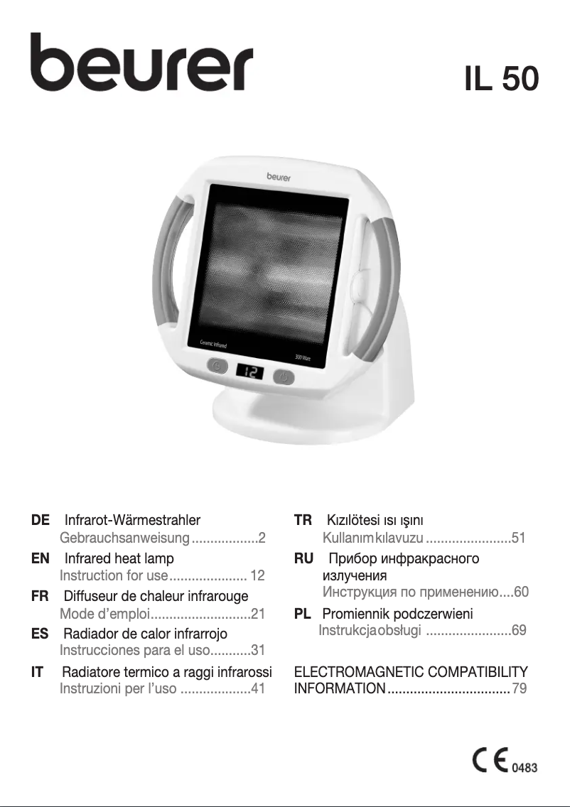 Page 1 de la notice Manuel utilisateur Beurer IL 50