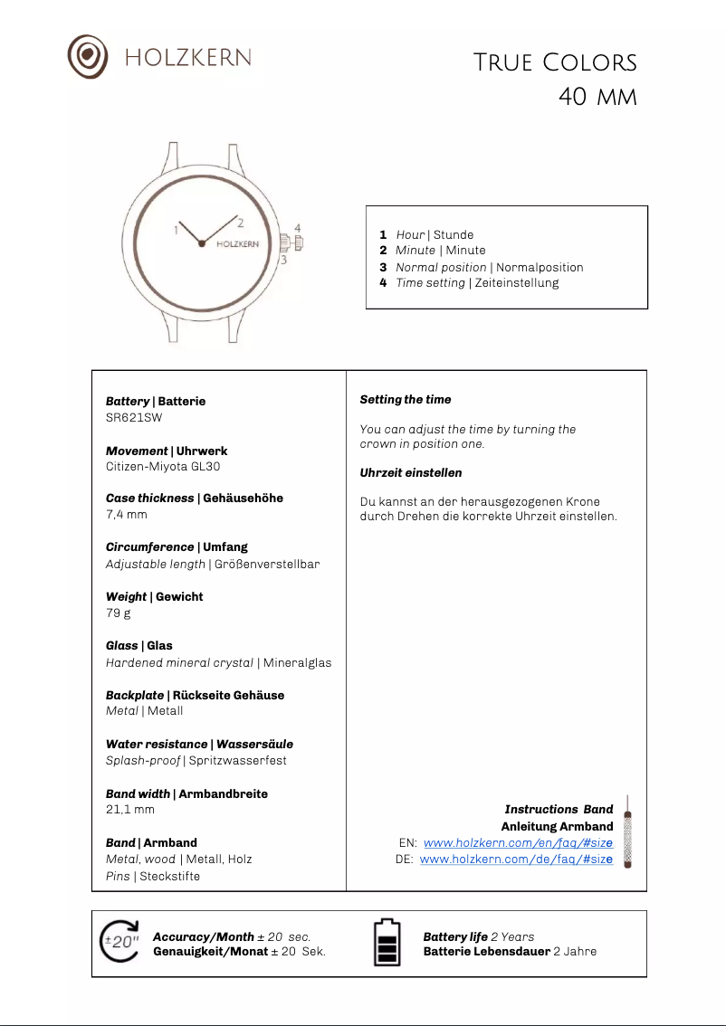 Page 1 de la notice Manuel utilisateur Holzkern Der Rebell