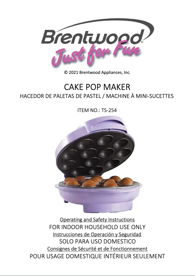 Página 1 del manual Manual de usuario Brentwood TS-254