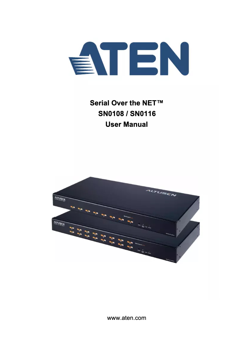 Page n°1 - Manuel utilisateur ATen SN0108D