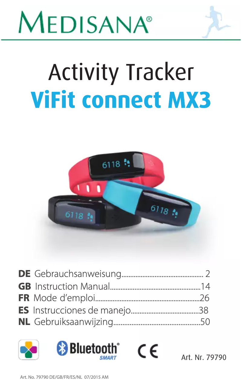 Page n°1 - Manuel utilisateur Medisana ViFit MX3