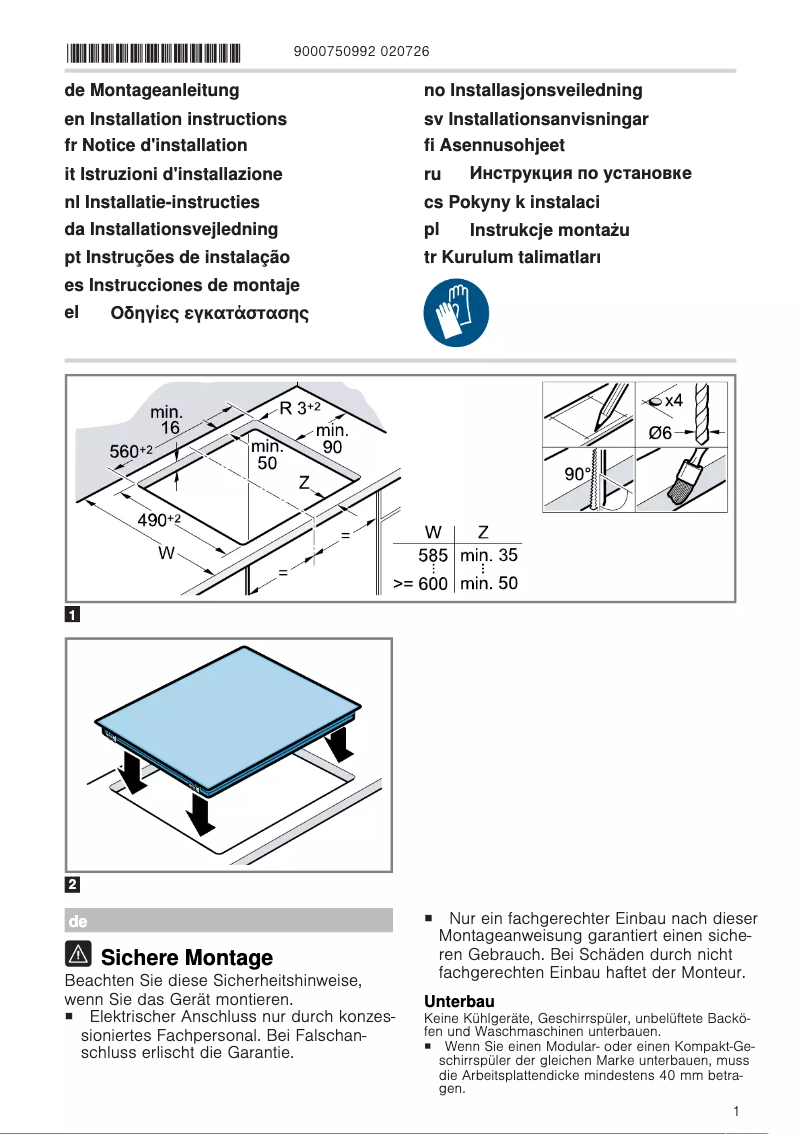 Página 1 del manual Manual de usuario Bosch PKN651FP2E