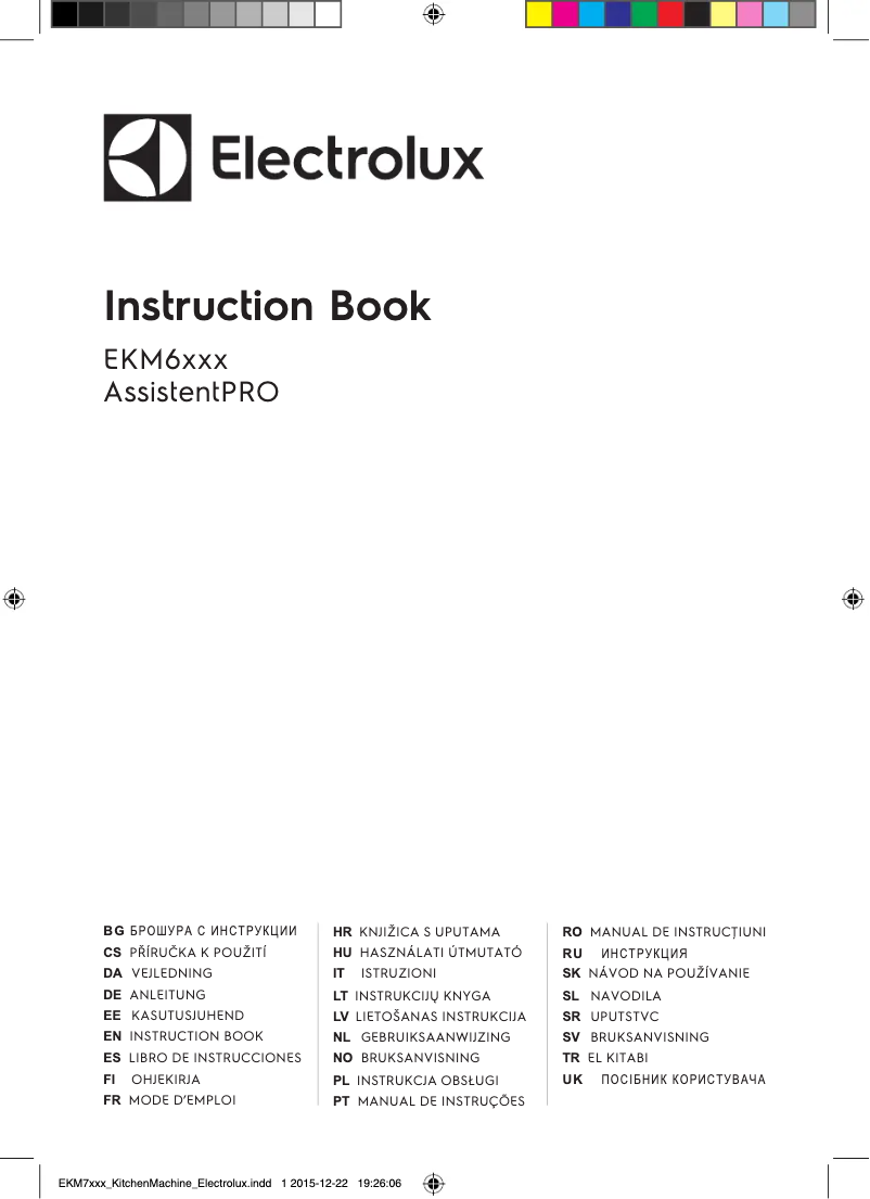 Página 1 del manual Manual de usuario Electrolux AssistentPRO EKM6000