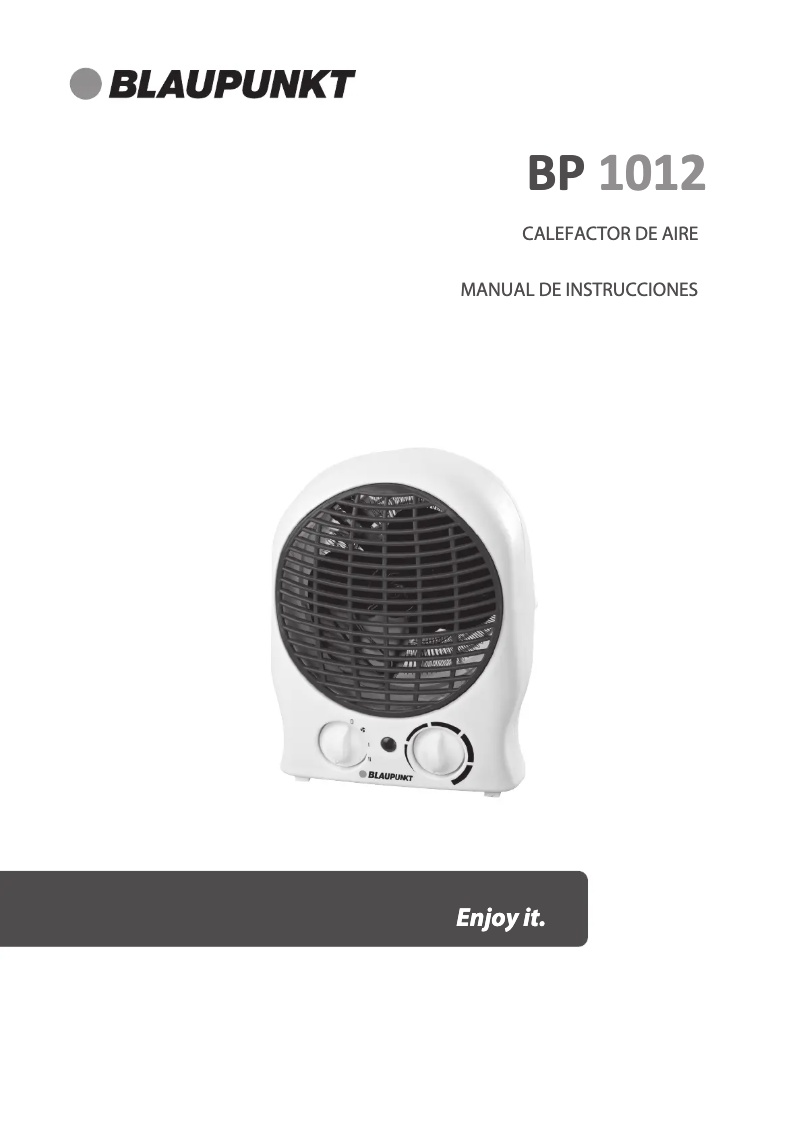 Page n°1 - Manuel utilisateur Blaupunkt BP1012