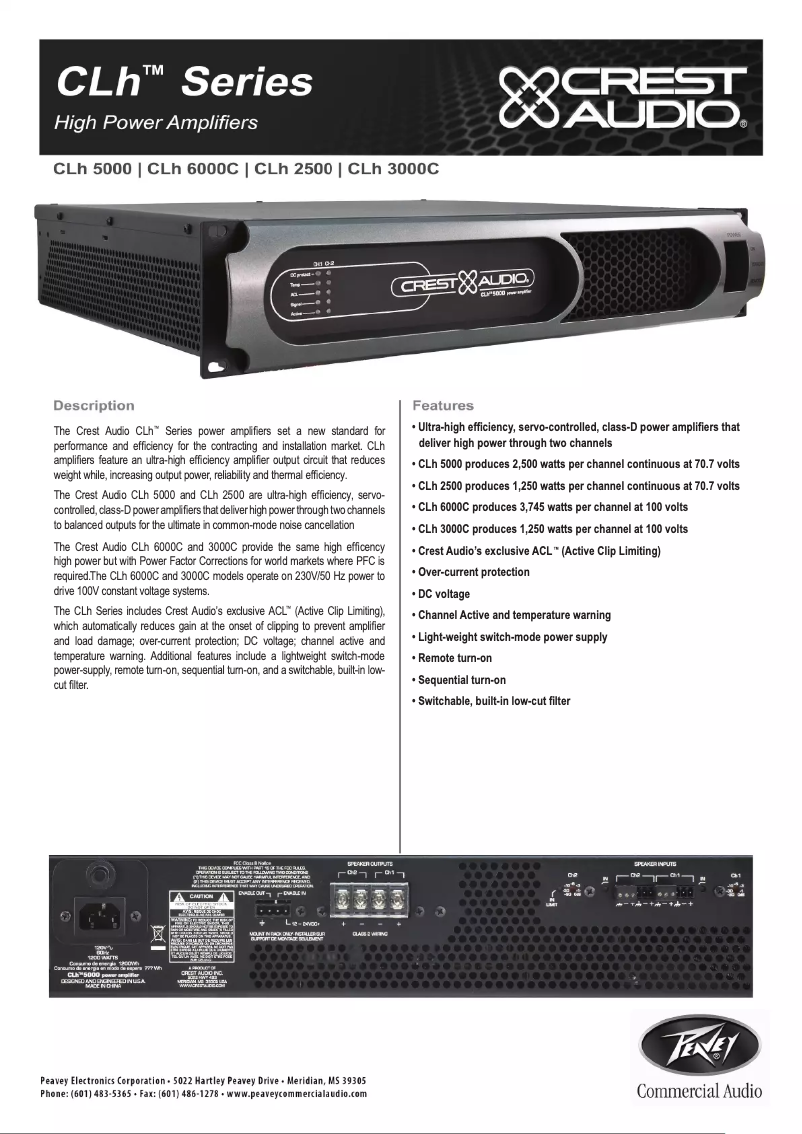 Image de la première page du manuel de l'appareil CLh 2500