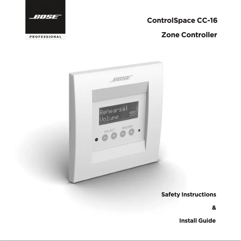 Image de la première page du manuel de l'appareil ControlCenter CC-16
