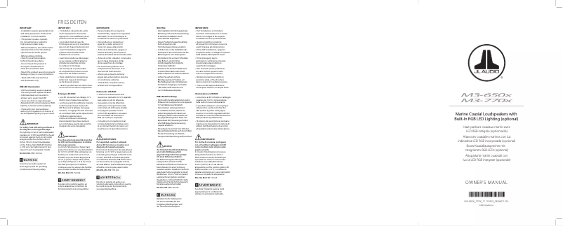 Image de la première page du manuel de l'appareil M3-650X