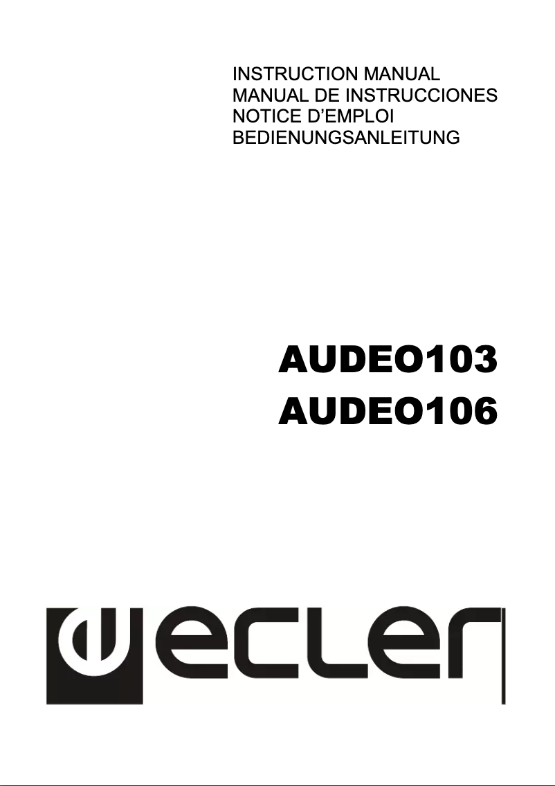 Image de la première page du manuel de l'appareil Audeo 103