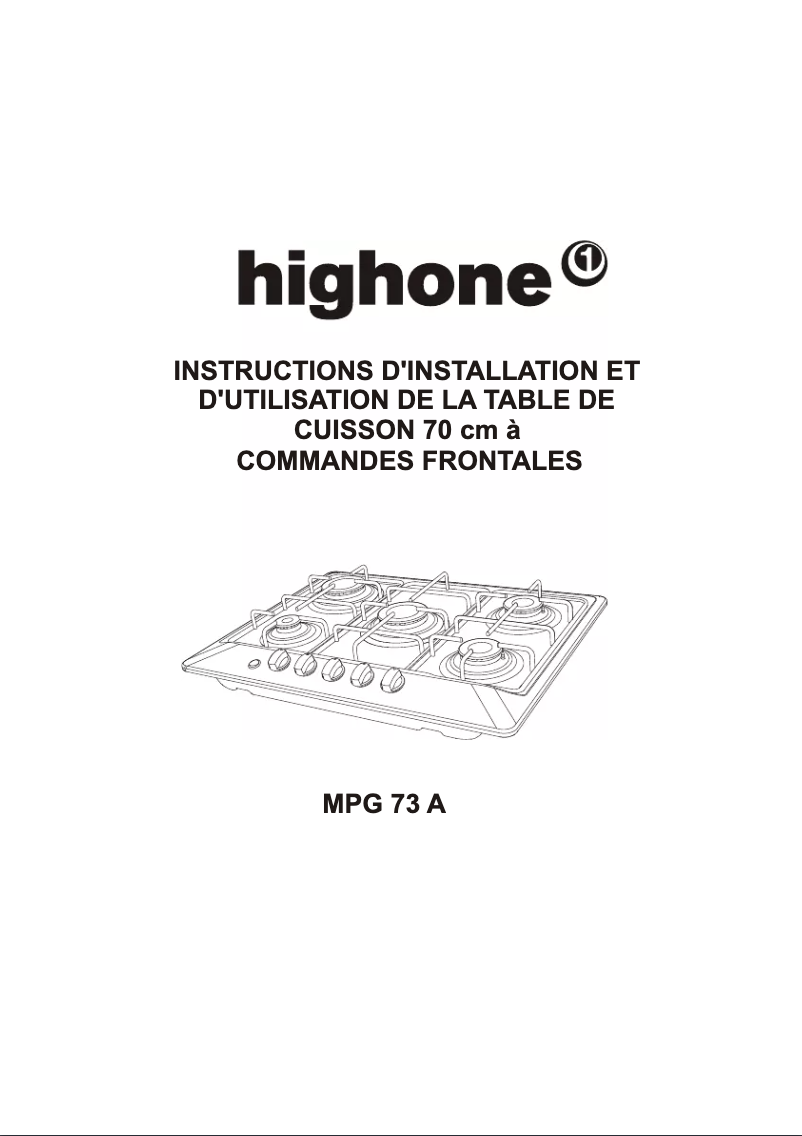 Image de la première page du manuel de l'appareil MPG 73 A