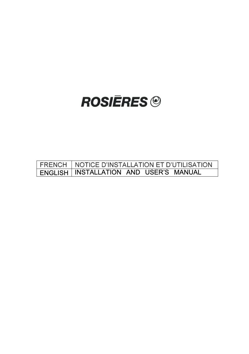 Page 1 de la notice Mode d'emploi Rosieres RMB 1285/1 IN