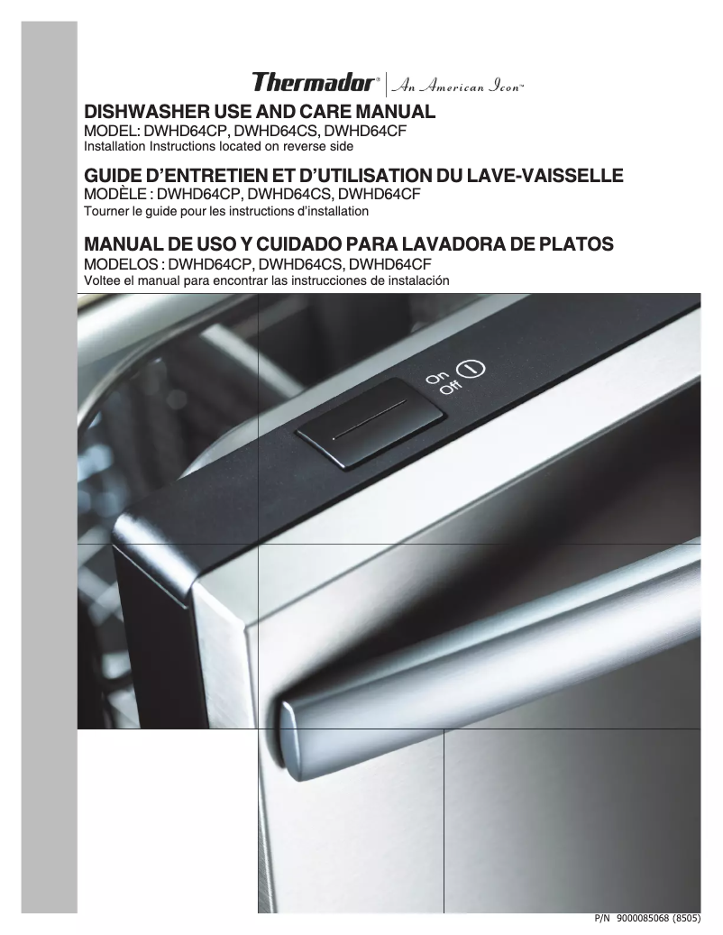 Page n°1 - Manuel utilisateur Thermador DWHD64CS