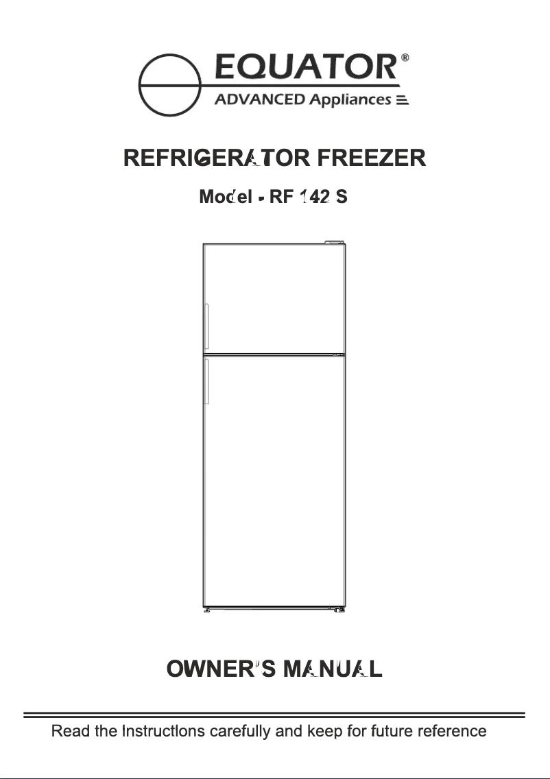 Image de la première page du manuel de l'appareil RF142S