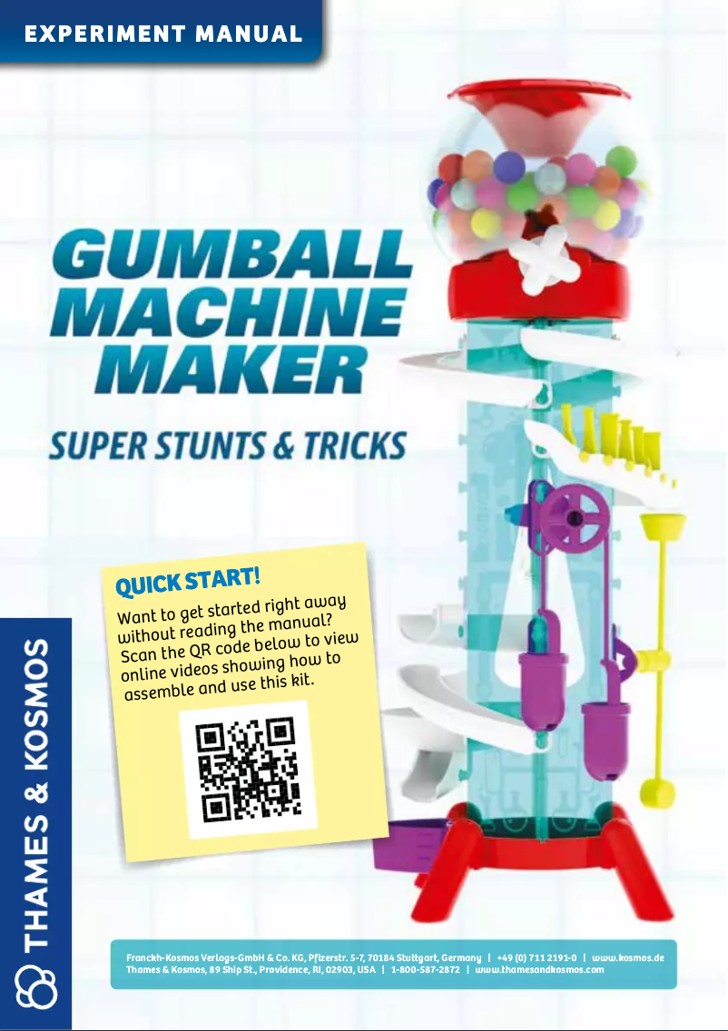 Page 1 de la notice Manuel utilisateur Thames & Kosmos Gumball Machine Maker