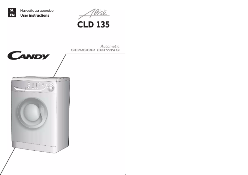 Page 1 de la notice Manuel utilisateur Candy Alise CLD135