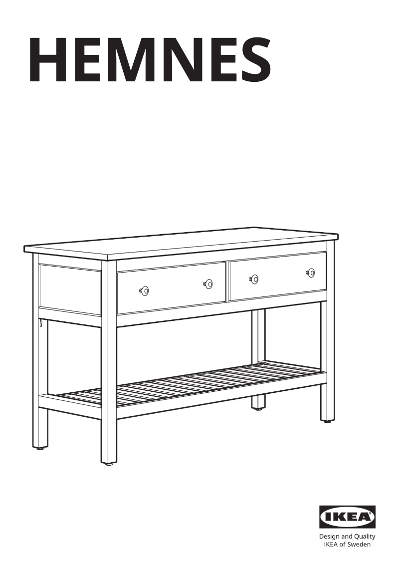Page 1 de la notice Manuel utilisateur Ikea HEMNES 103.967.22