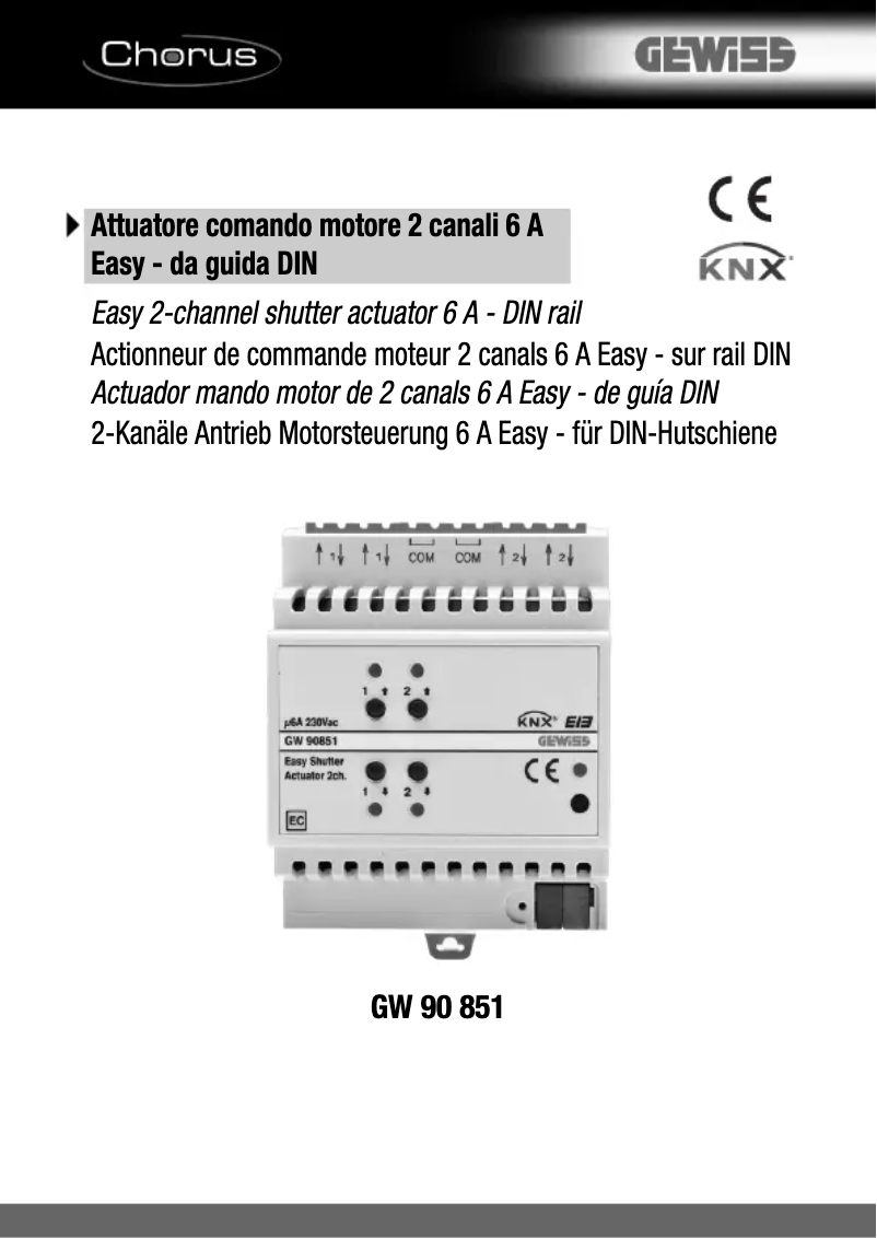 Imagen de la primera página del manual del dispositivo GW90851