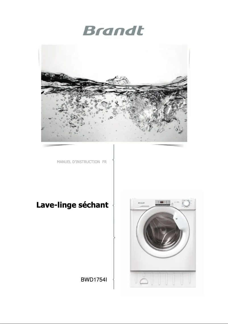 Página 1 del manual Manual de usuario Brandt BWD1754I