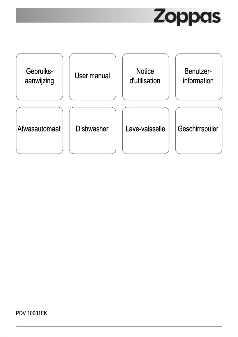 Page 1 de la notice Manuel utilisateur Zoppas PDV10001FK