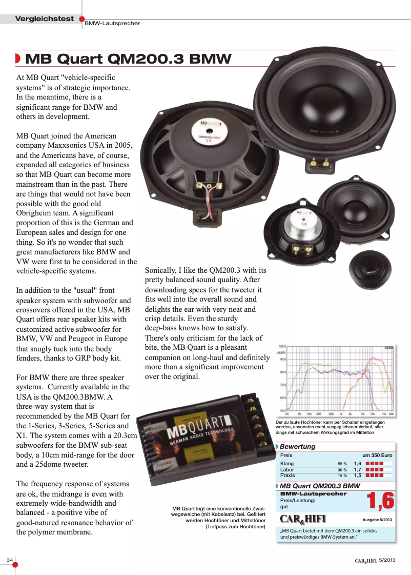 Page n°1 - Manuel utilisateur Maxxsonics QM200.3 BMW