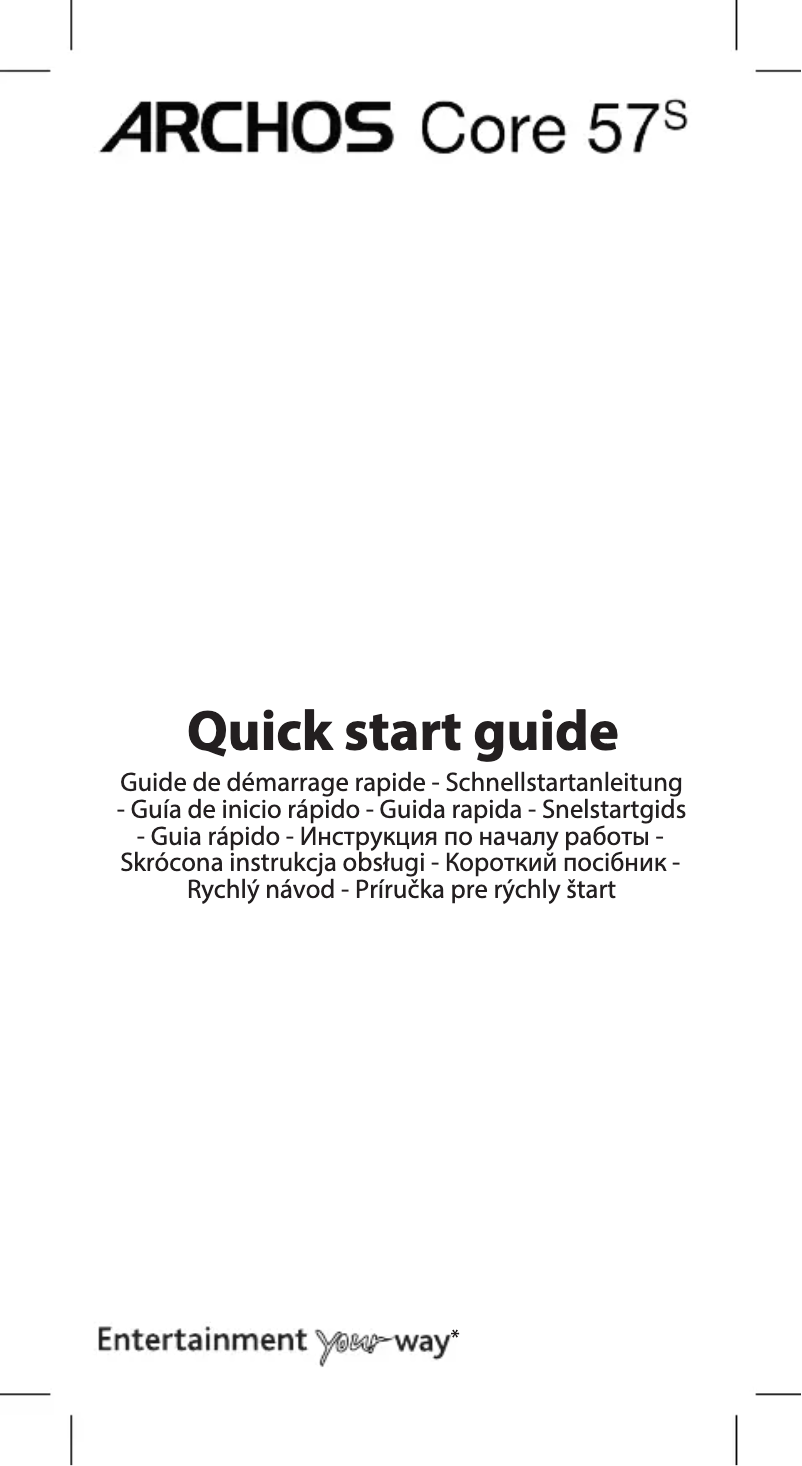 First page image of the manual for Core 57S