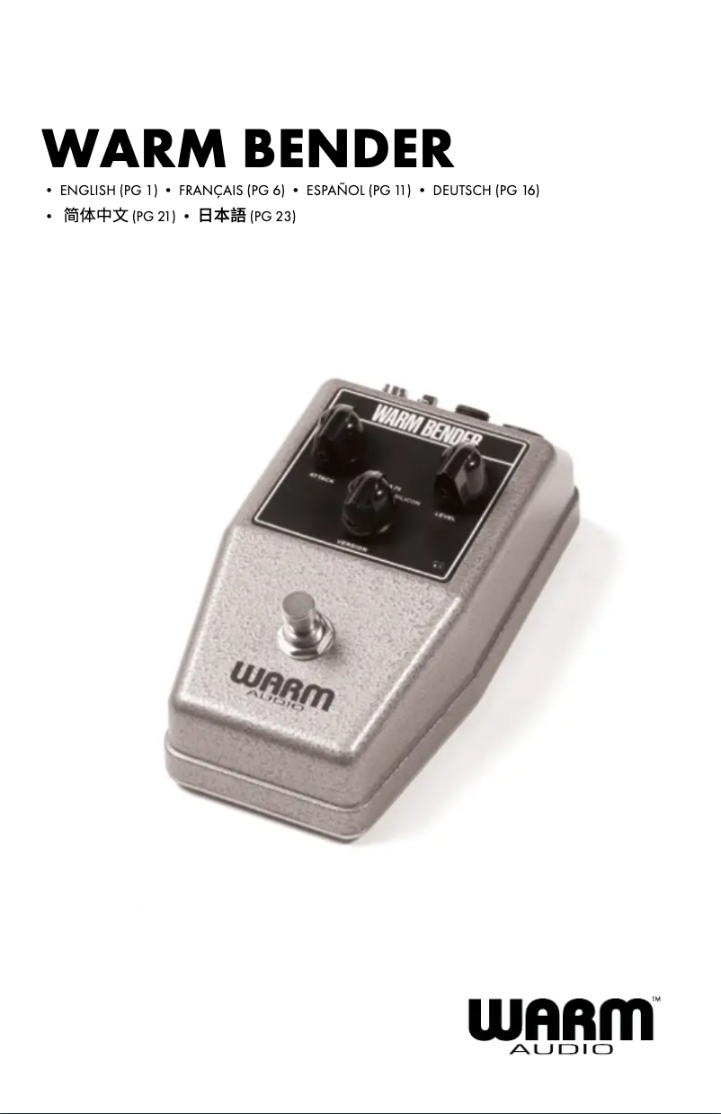 Página 1 del manual Manual de usuario Warm Audio WarmBender