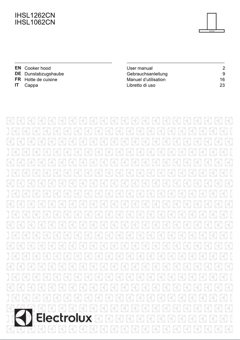 Page n°1 - Manuel utilisateur Electrolux IHSL1262CN