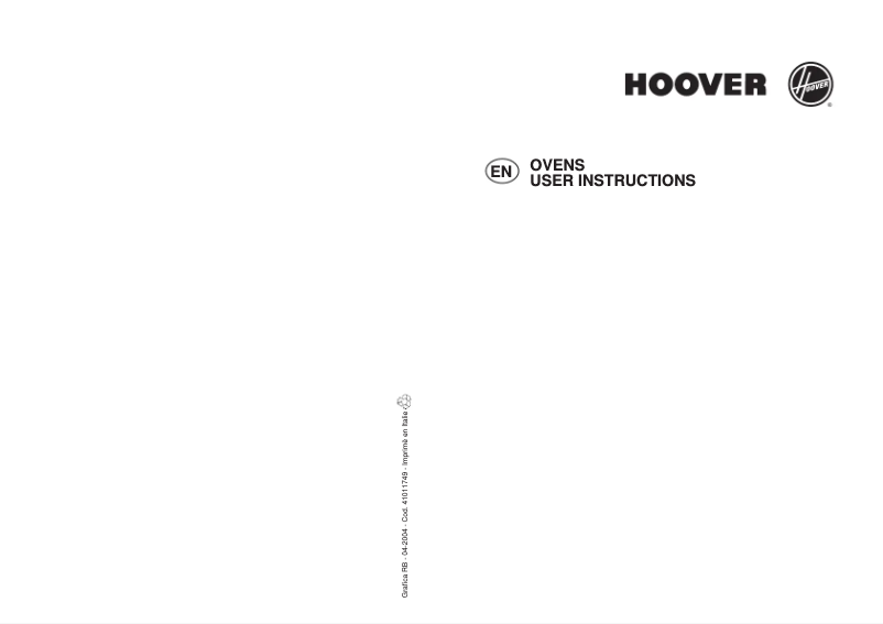 Page n°1 - Manuel utilisateur Hoover HFO415B
