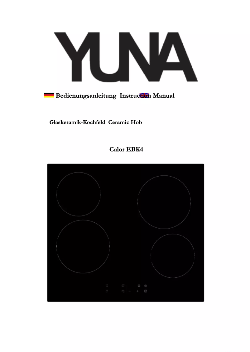 Page n°1 - Manuel utilisateur YUNA EBK4