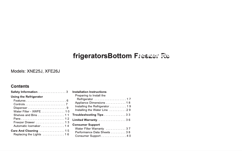 Page 1 de la notice Mode d'emploi Crosley XFE26JSMSS