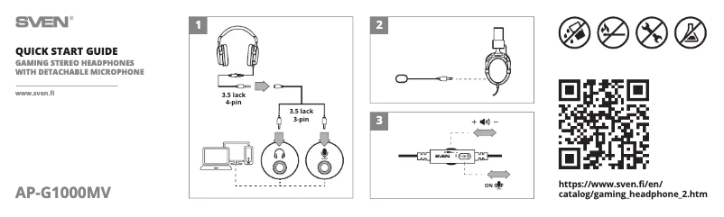 Image de la première page du manuel de l'appareil AP-G1000MV