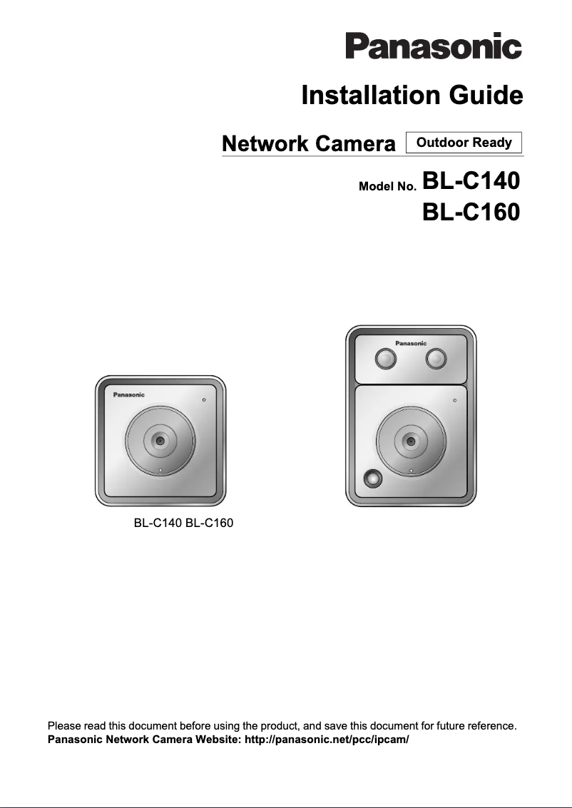Page 1 de la notice Manuel utilisateur Panasonic BL-C140CE