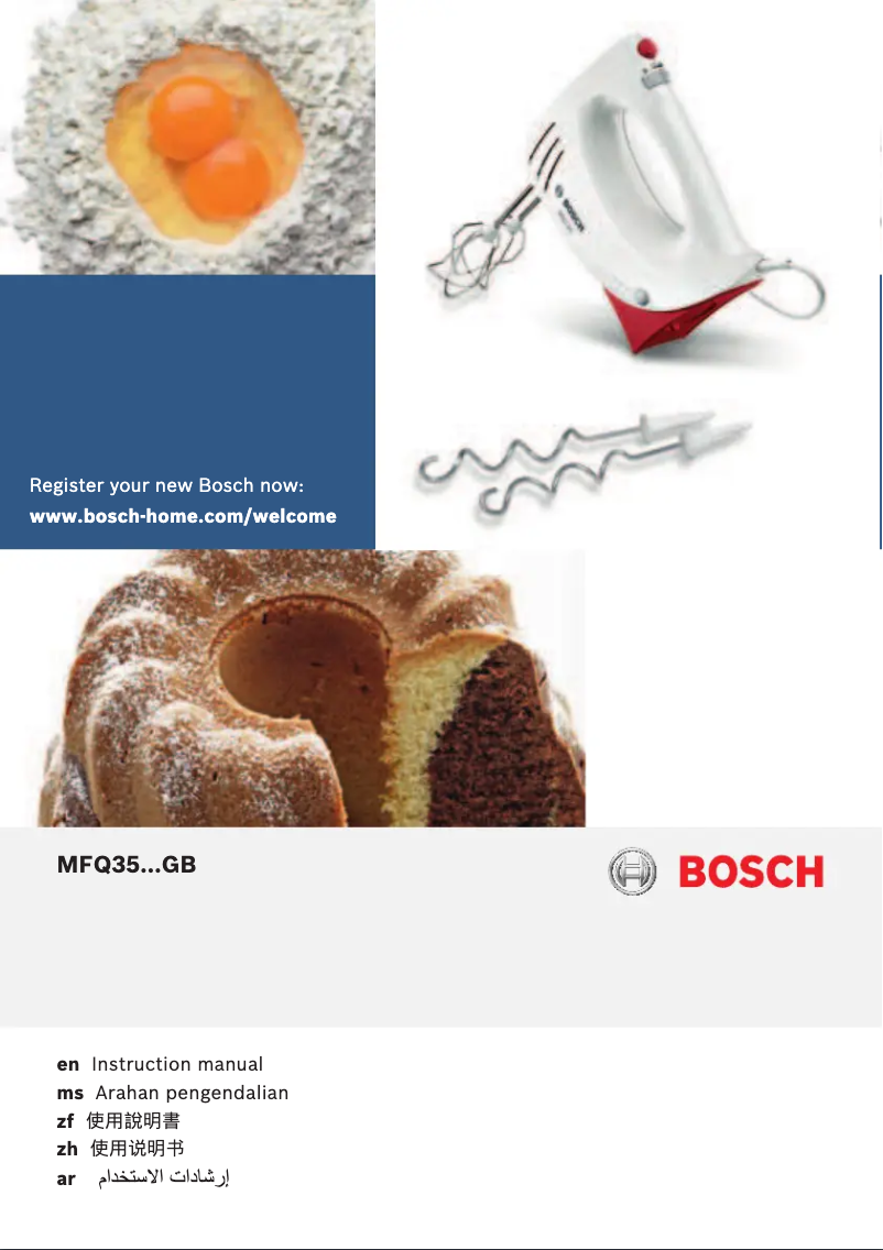 Page 1 de la notice Manuel utilisateur Bosch MFQ3555GB