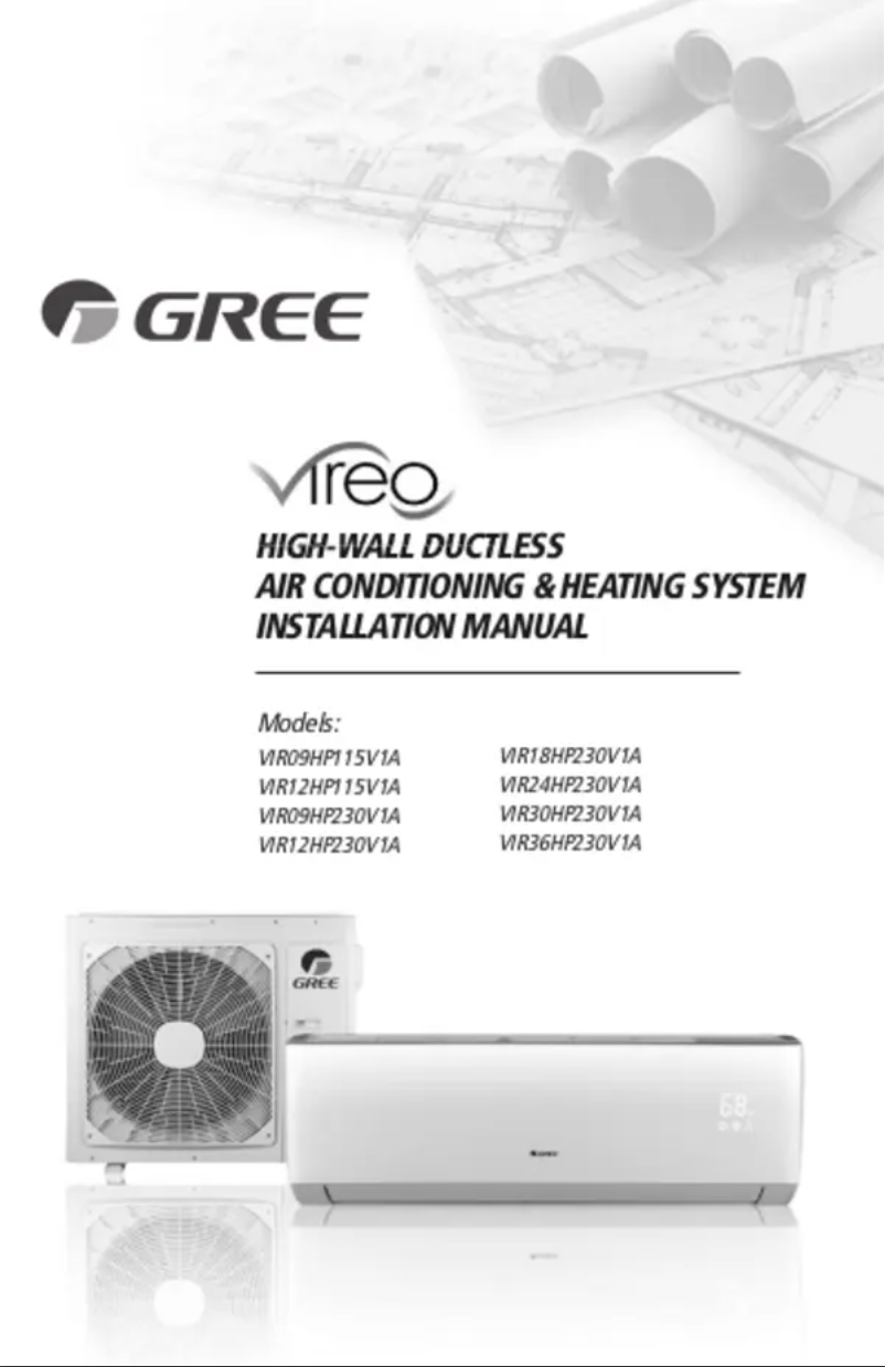 Page n°1 - Manuel utilisateur Gree VIR09HP230V1BH
